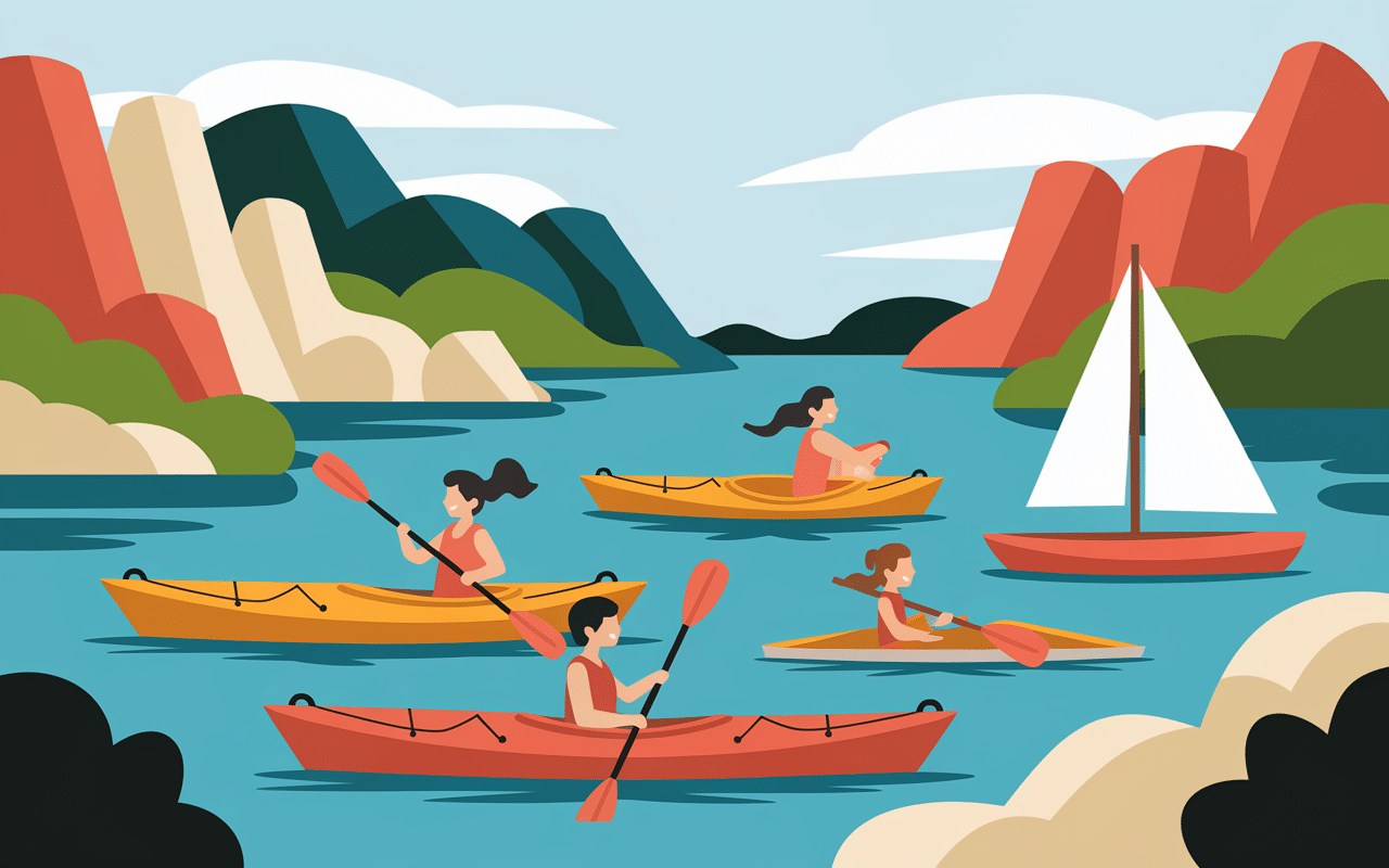 activités nautiques lac d'esparron kayak paddle voile pédalo