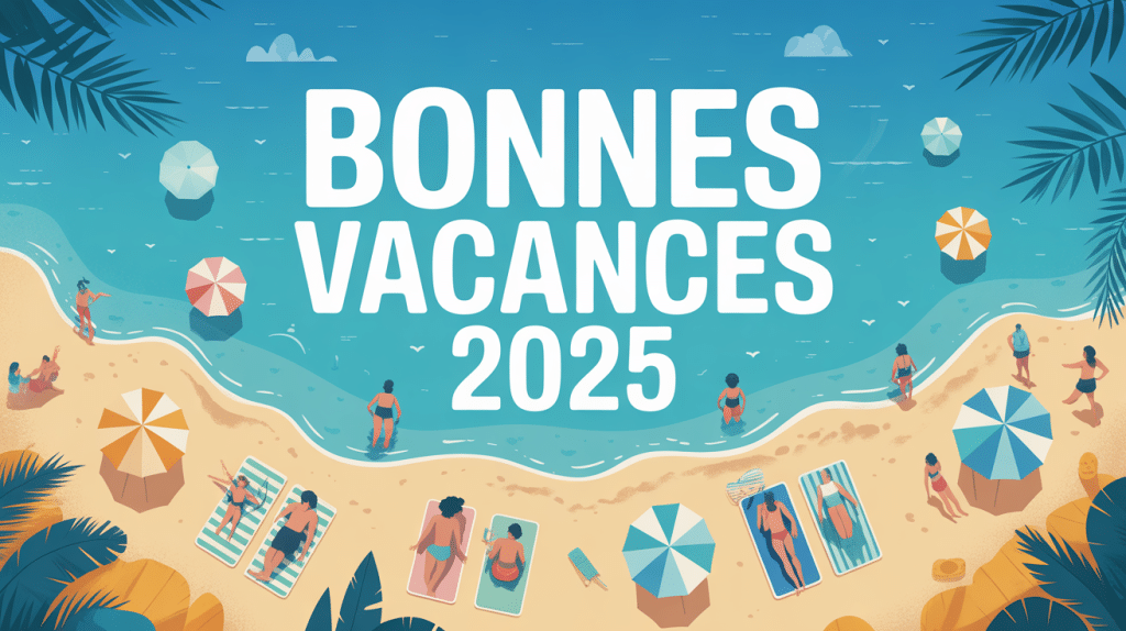 plage idyllique bonnes vacances 2025 sable mer turquoise