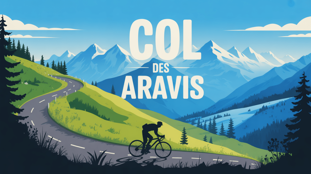 Illustration col des Aravis montagne cycliste