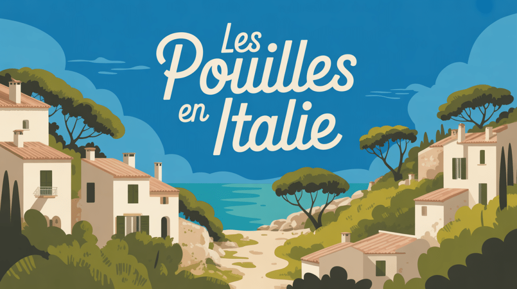 paysage typique des pouilles en italie maisons coniques oliviers mer turquoise