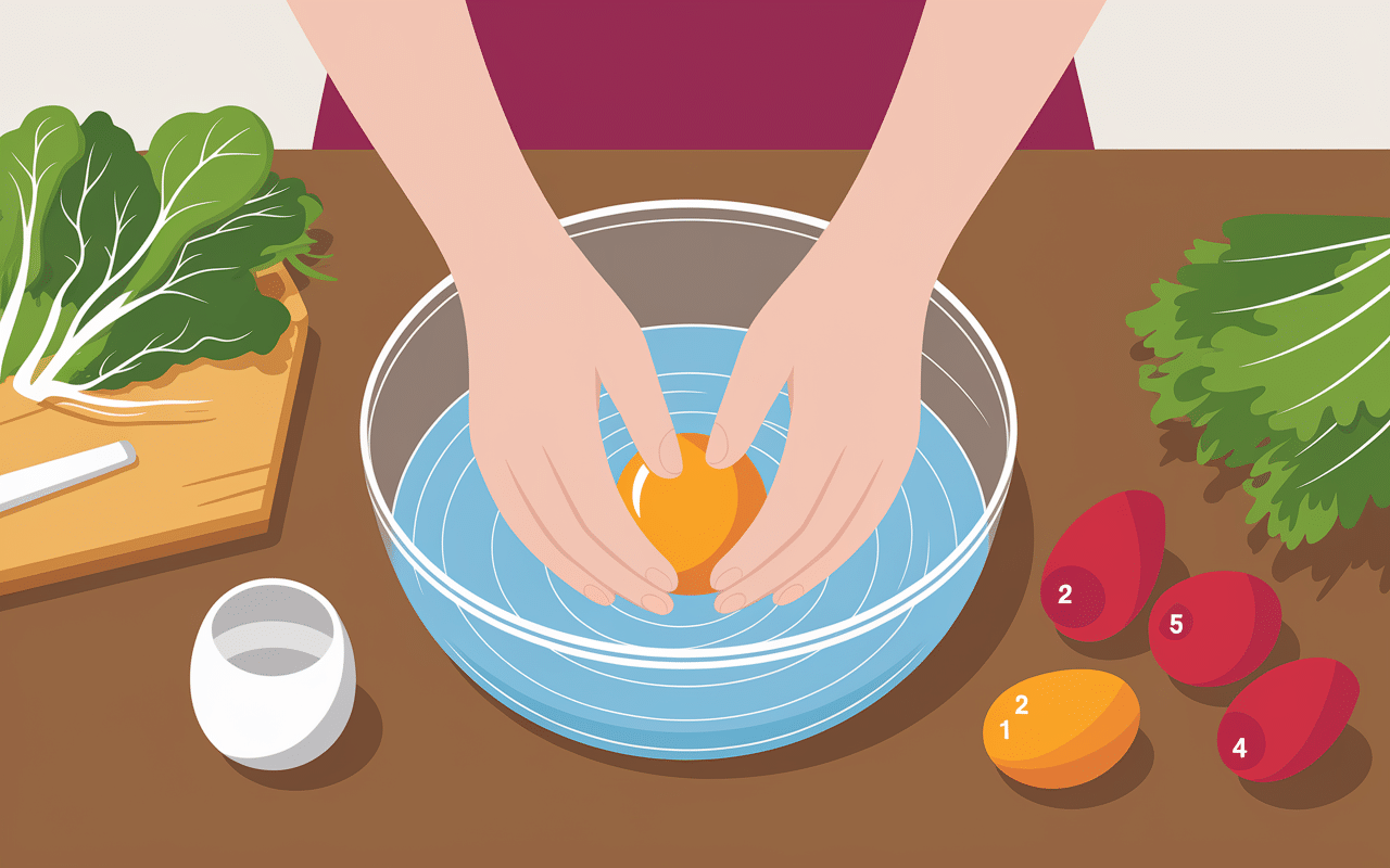 test oeuf qui flotte dans saladier avec mains