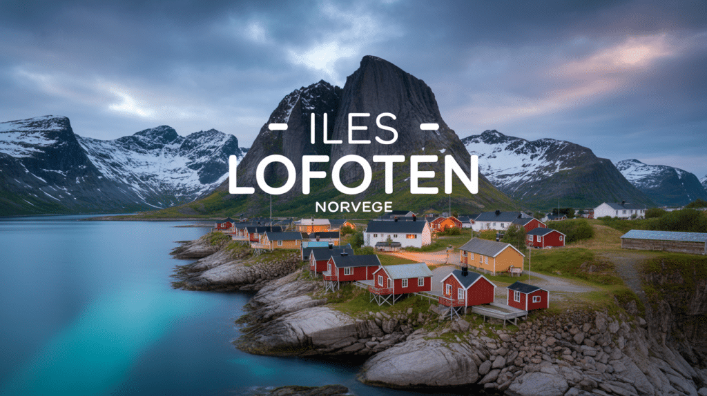 Montagnes pointues et villages colorés aux îles Lofoten