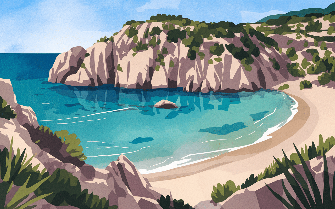 plages criques secretes cap taillat eaux turquoise