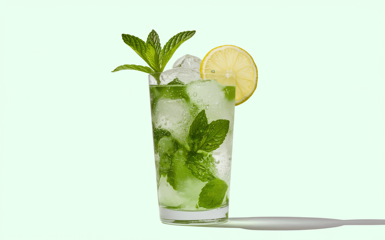 verre virgin mojito menthe citron glace pilée
