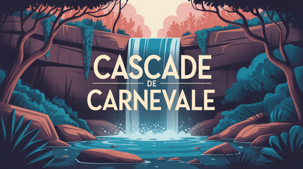 Cascade de Carnevale - Cascata di Carnevale vue générale entourée de végétation