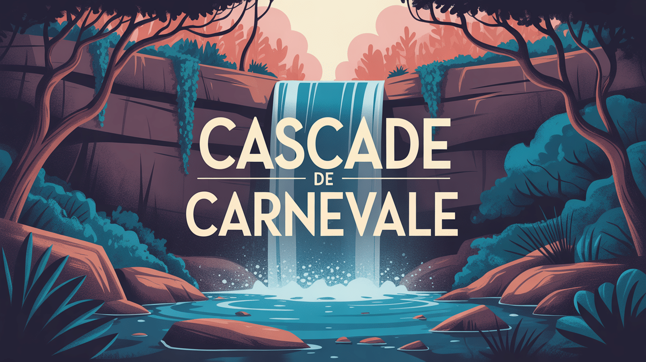 Cascade de Carnevale - Cascata di Carnevale vue générale entourée de végétation