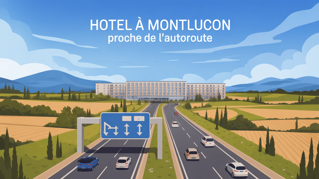 Vue aérienne hotel Montluçon proche autoroute