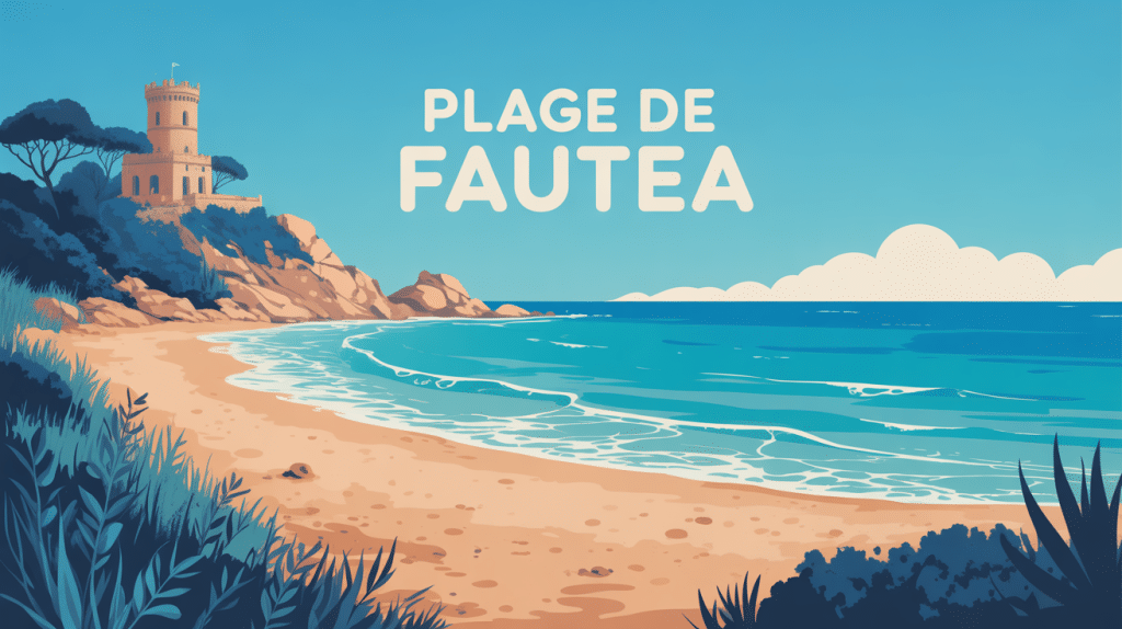 Panorama plage de Fautea - Arinella di Fautea avec tour génoise