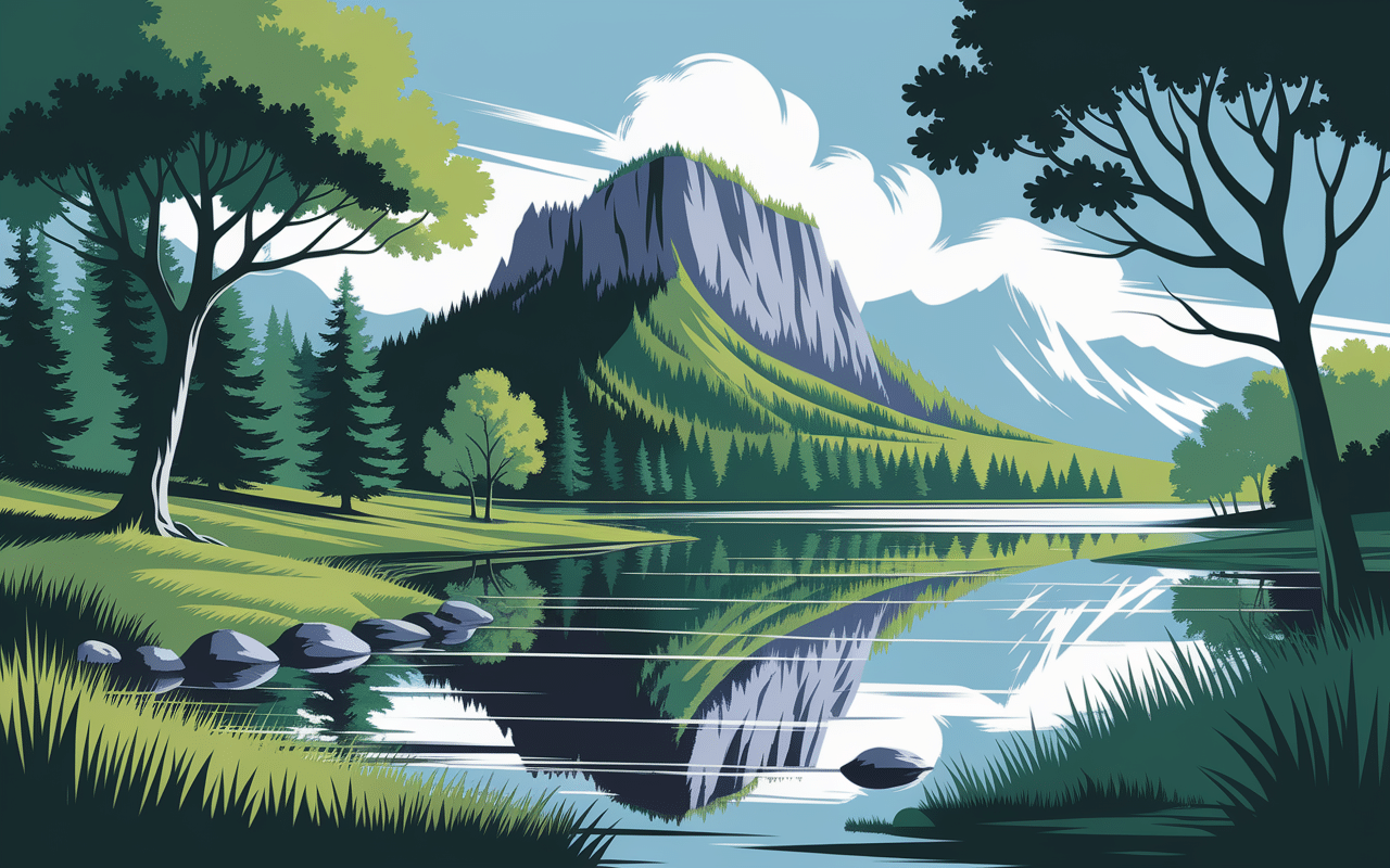 Paysage naturel plage de Vindry verdoyant et paisible