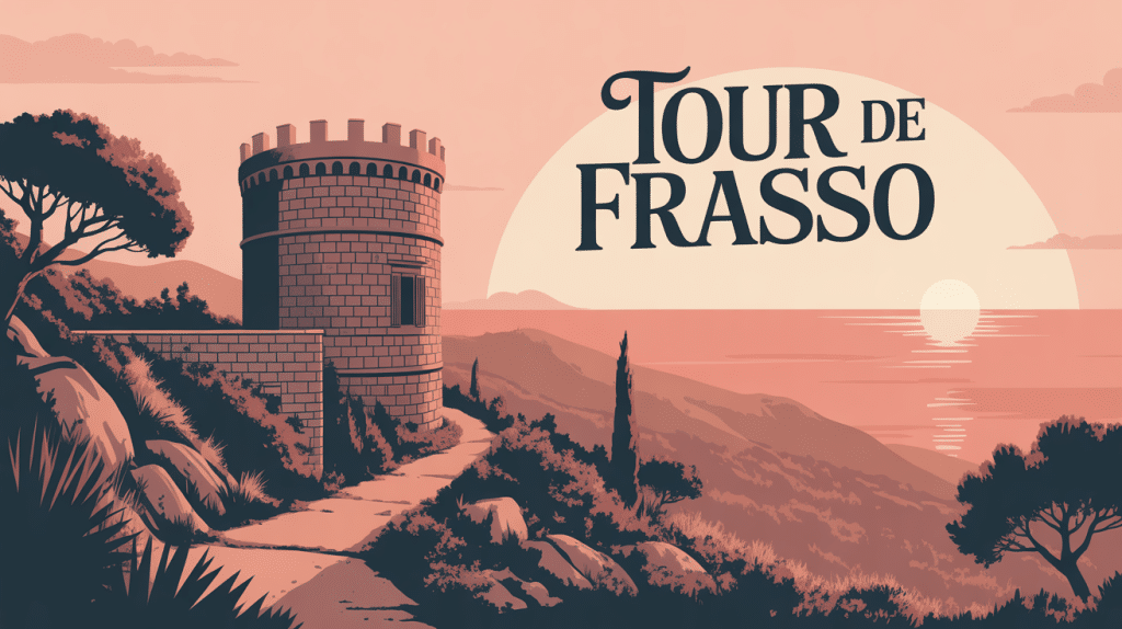 tour de frasso colline maquis corse vue coucher soleil