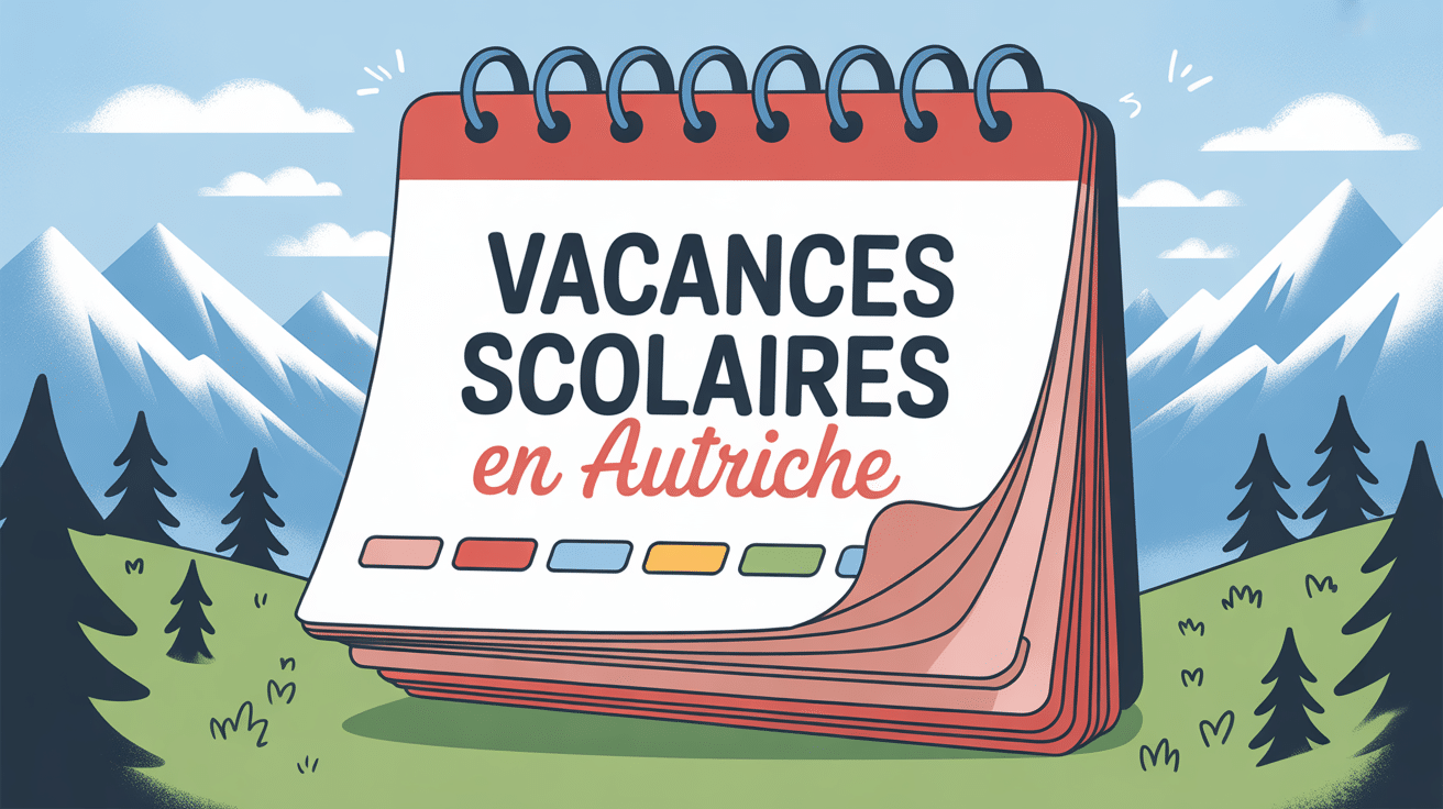 Calendrier vacances scolaires Autriche décor montagnard