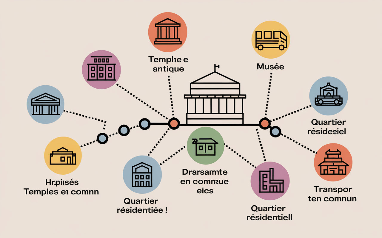 Infographie itinéraire visiter athènes en 3 jours