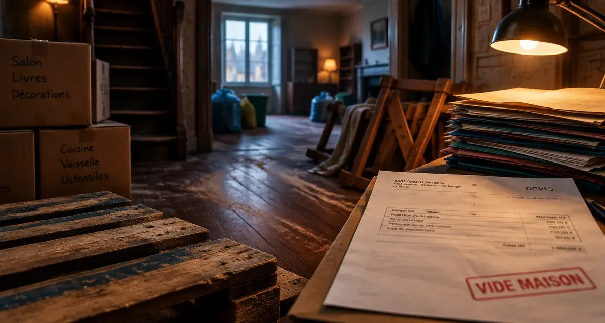 Vide maison le mans : entrée avec biens à valoriser